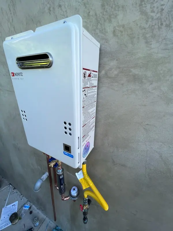 Tankless water heater installation for Byron homes